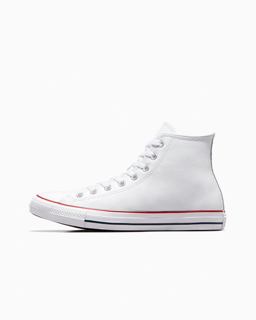 Dámské Boty Vysoké Converse Chuck Taylor All Star Læder Bílé | CZ F31IA52